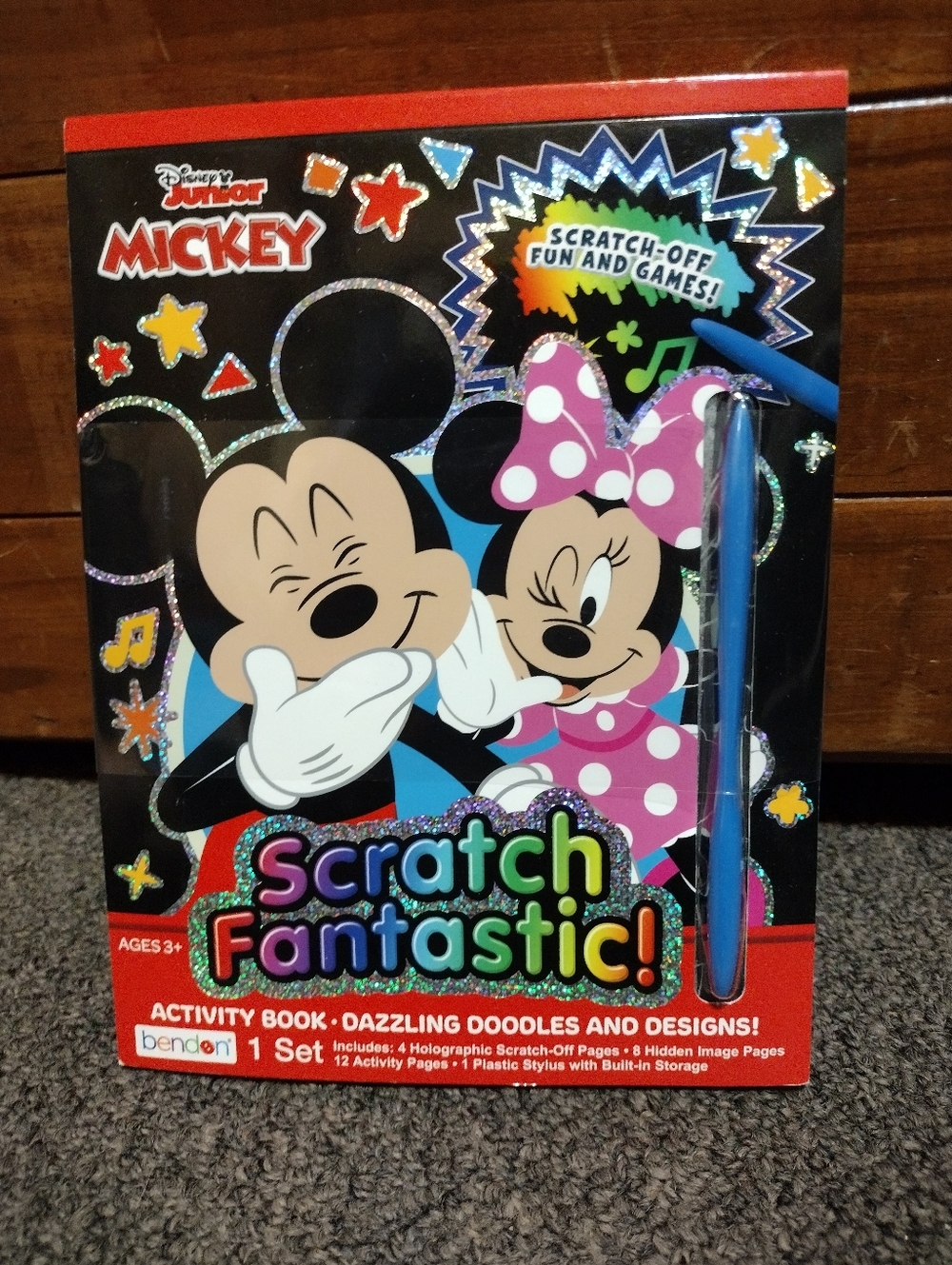 Disney Pink, Black & White Mickey & Minnie Scratch Fantastic Activity Book